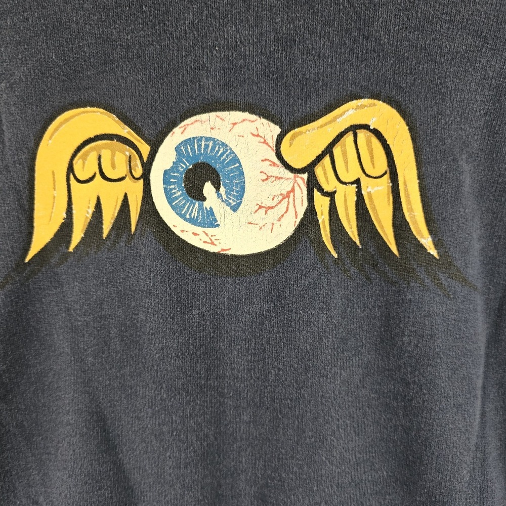 Von Dutch Flying Eye Wings Full Zip Navy Sweatshirt Size Mens Medium Made USA - Picture 8 of 8